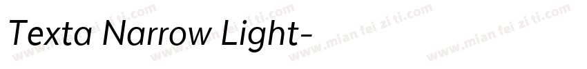 Texta Narrow Light字体转换